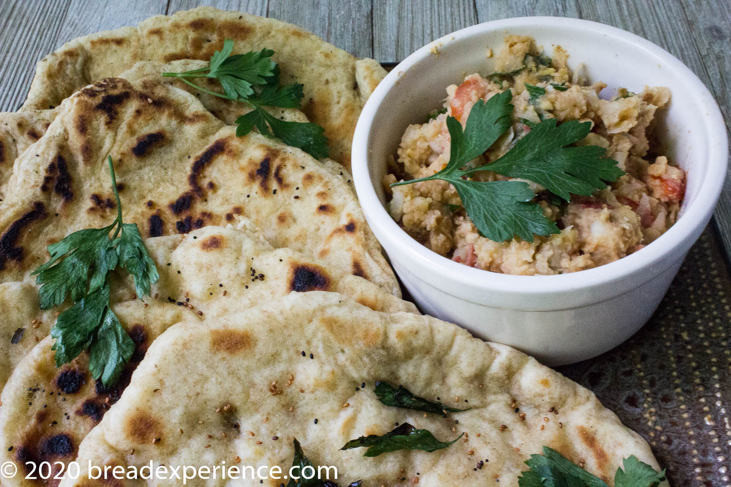 Matar kulcha or chola kulcha