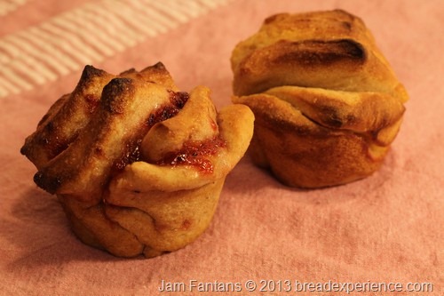 Sourdough Fantans filled with Jam