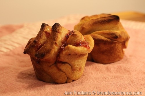 Sourdough Fantans filled with Jam