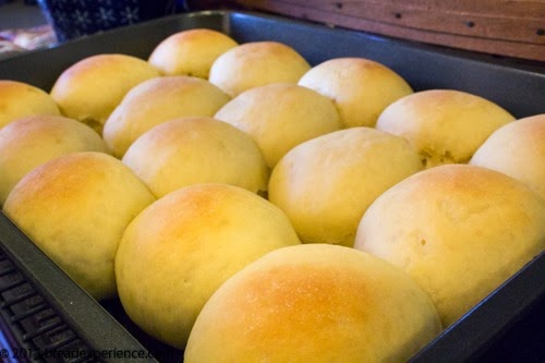 Baked Kamut Yeast Rolls in Pan