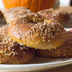 Kefir Milk Pumpkin Spelt Bagels