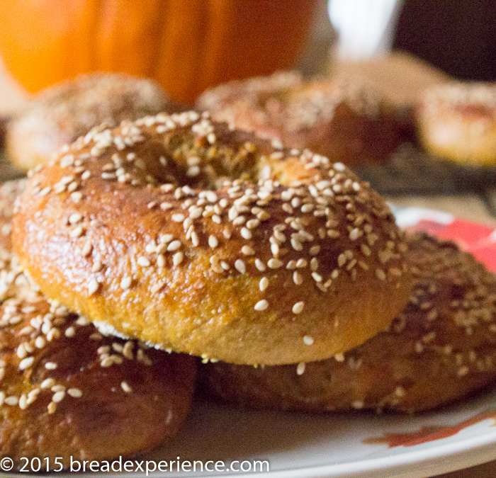 Pumpkiny-delicous Kefir Milk Spelt Bagels