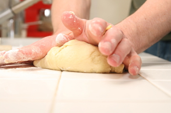 Hand mixing bread dough hotsell