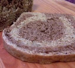 Marbled Rye Bread Slice