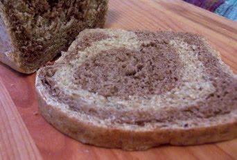 Marbled Rye Bread Slice