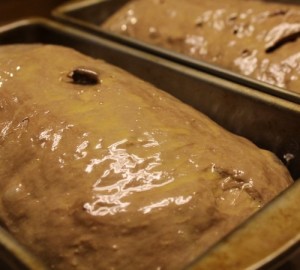 Pane Alla Ciocoolata brushed with butter