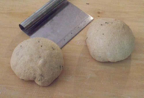 panmarino dough divided and resting