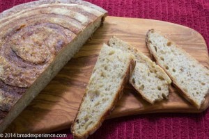 Sourdough Polenta Bread ready to eat