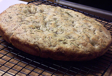 Popped Amaranth Focaccia