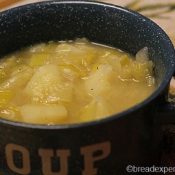 Potato Leek Soup in Bowl
