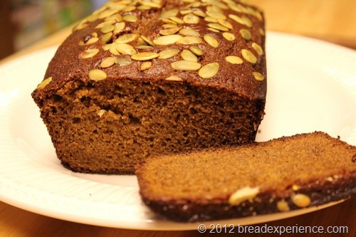 Einkorn Olive Oil Pumpkin Bread sliced