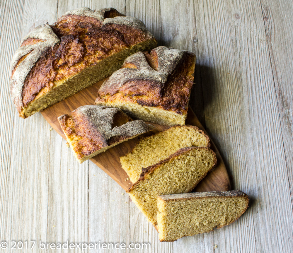 Pumpkin Cornmeal Loaf Sliced