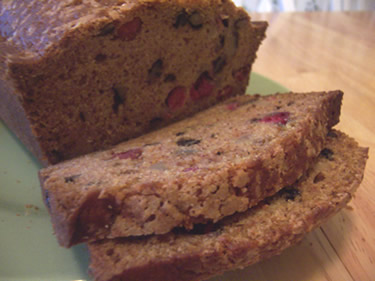 Pumpkin Cranberry Walnut Bread