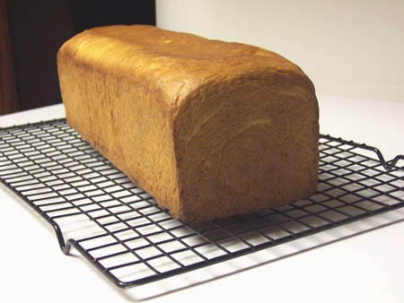 Rich Sandwich Bread cooling on rack