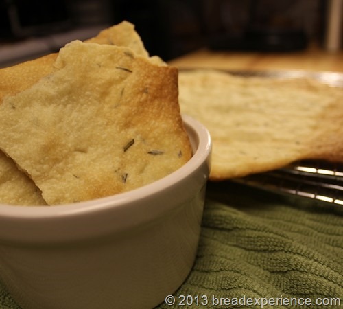 Sourdough Lavash Crackers ready to eat