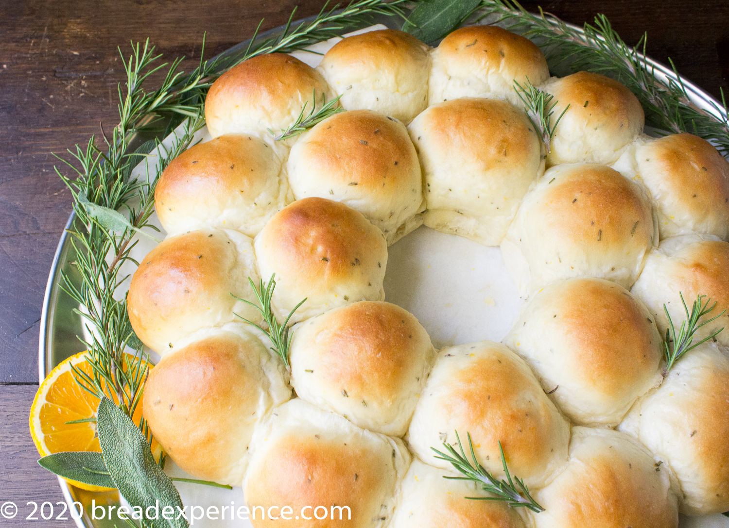 rosemary orange rolls with garnish