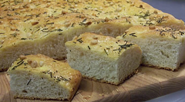 Rosemary and Pine Nut Focaccia