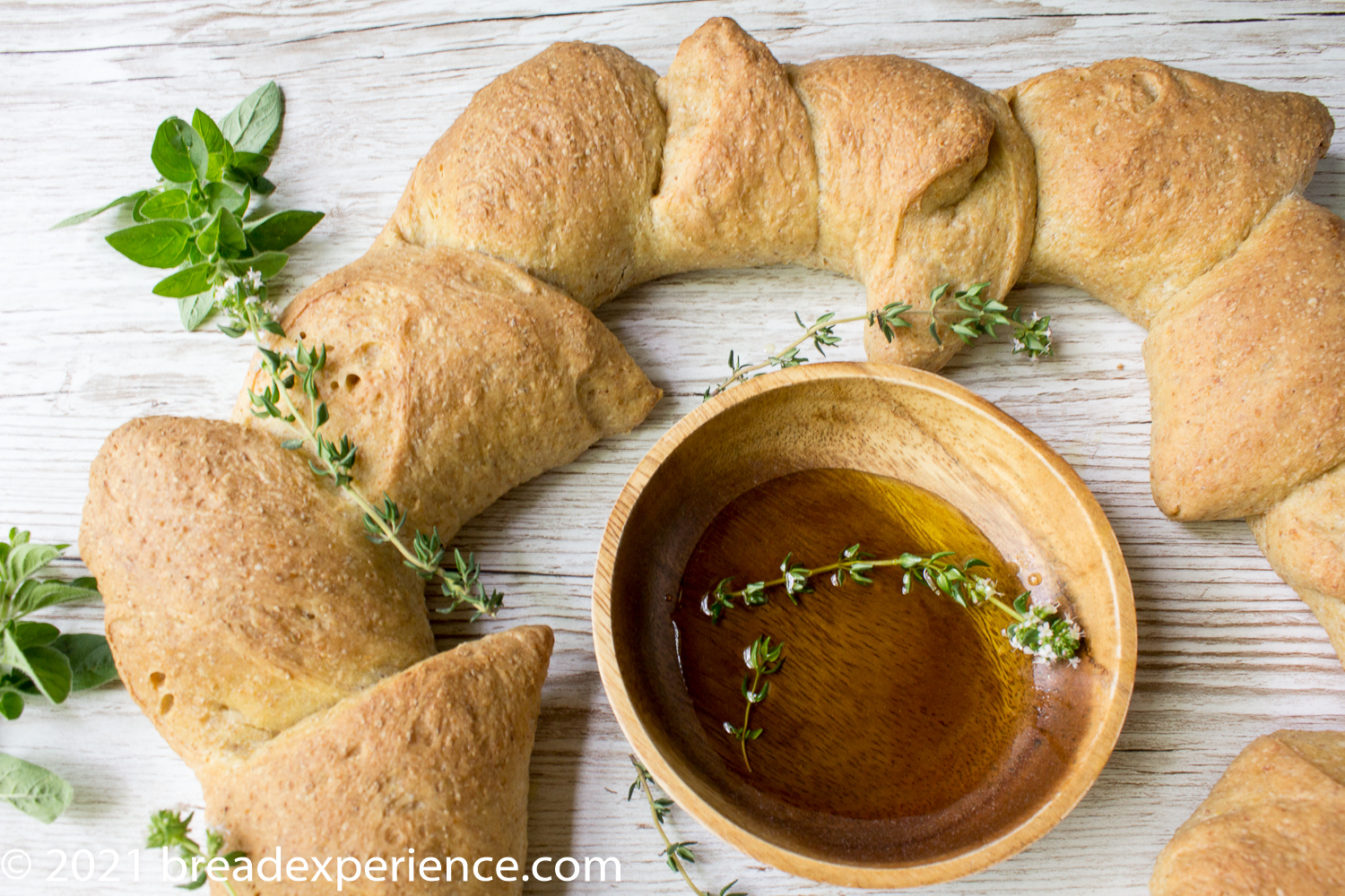 Rustic Olive Oil Wreath for dipping