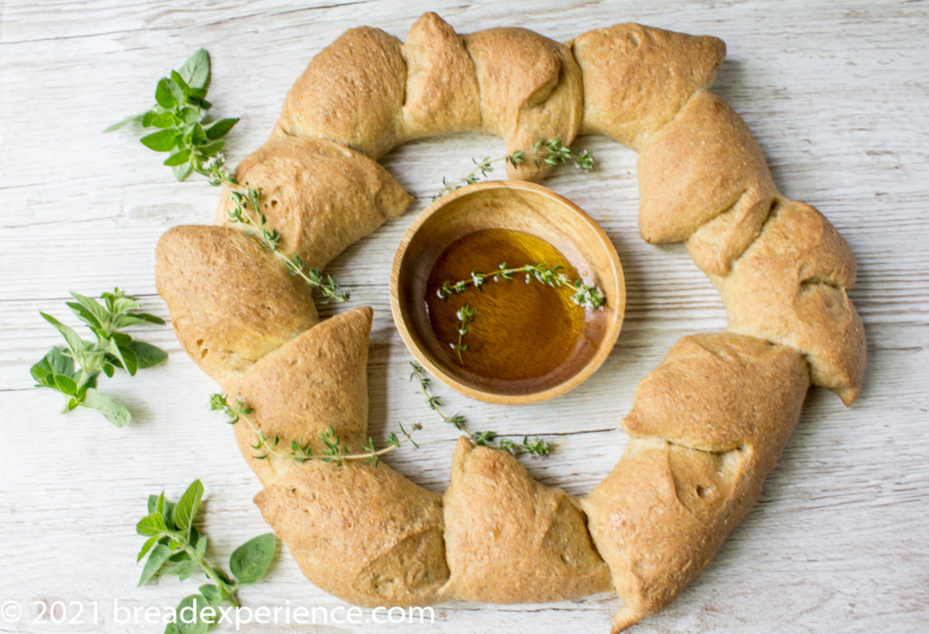 Rustic Olive Oil Wreath Bread