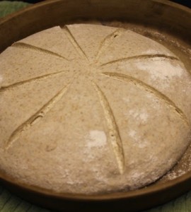 Scored Rustic White, Rye & Spelt Sourdough - Round Loaf