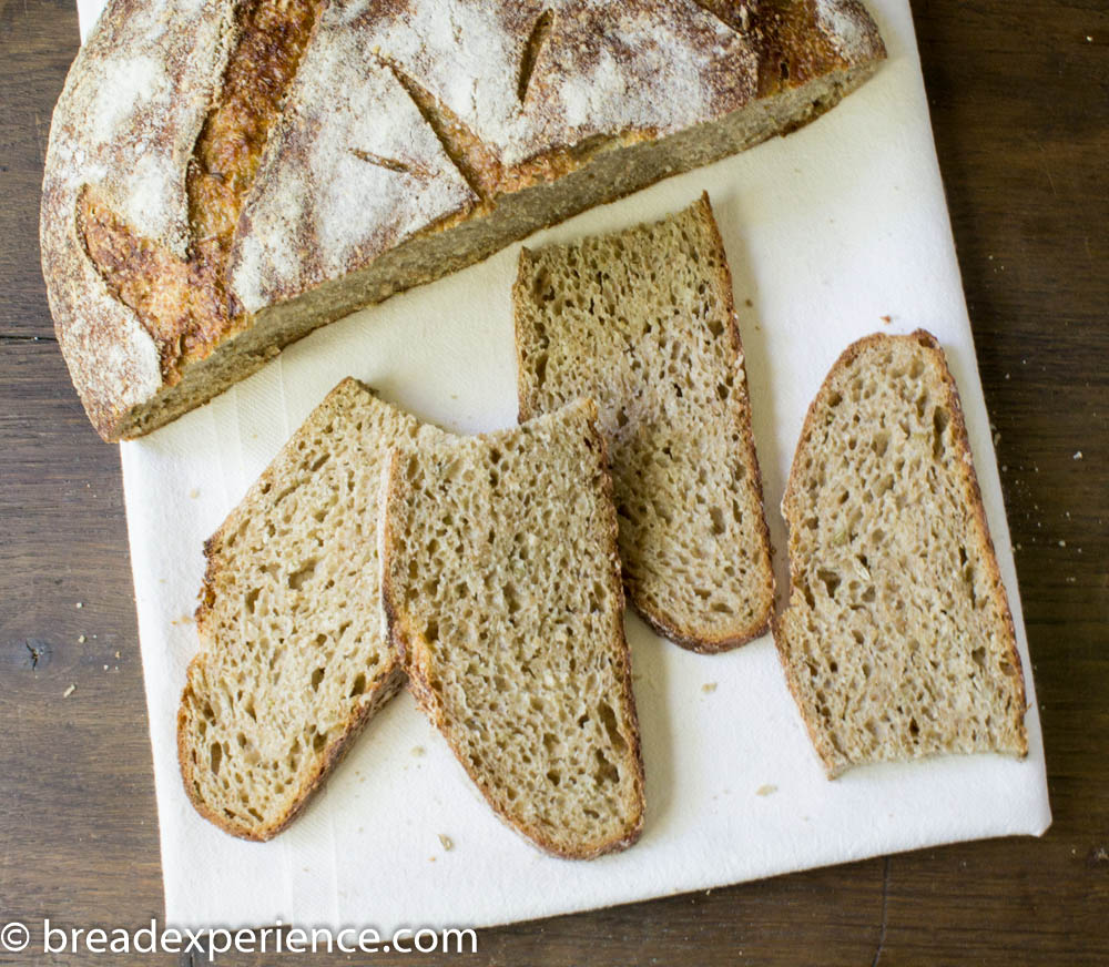 Rustic Pain au Levain with Fennel Seeds sliced