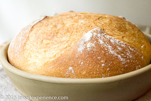 Weeknight Semolina Bread in a Cloche
