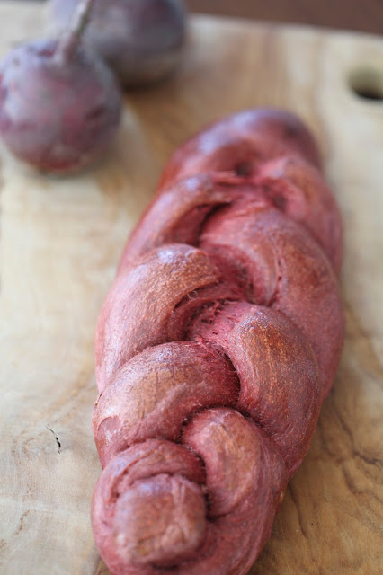 Shirley's Sourdough Beet Challah