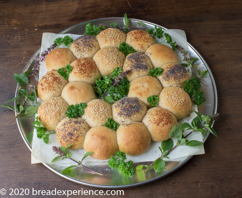 Festive Sourdough Bread Roll Wreath