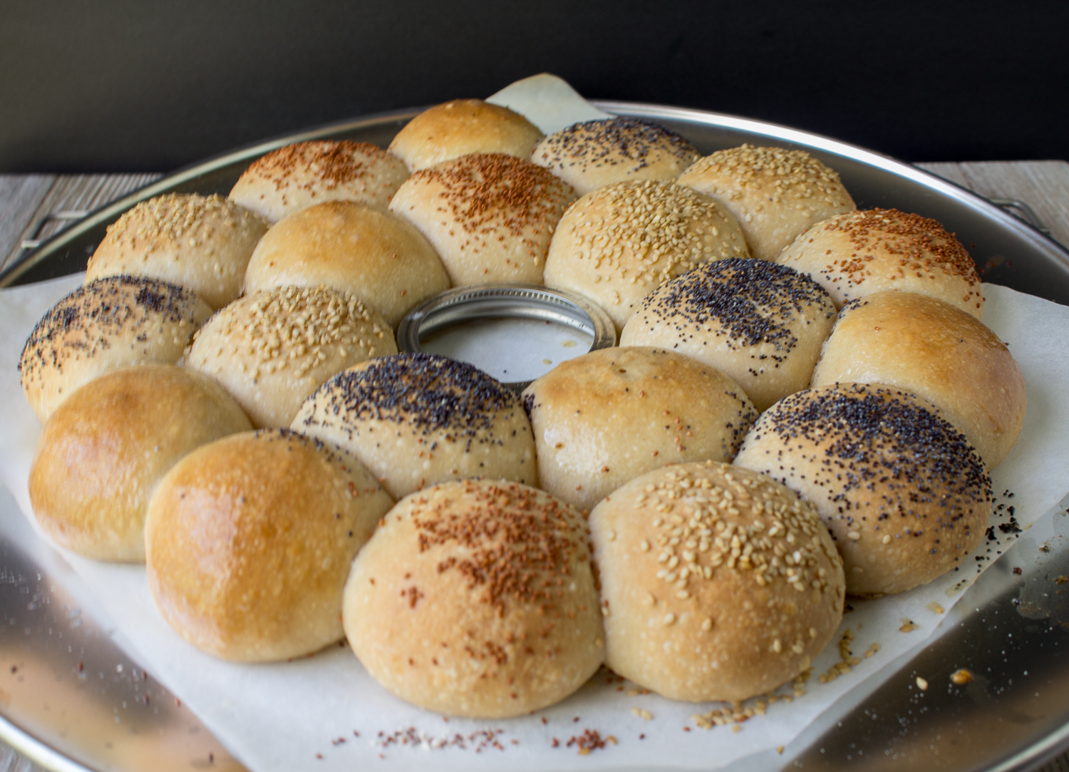 baked sourdough rolls