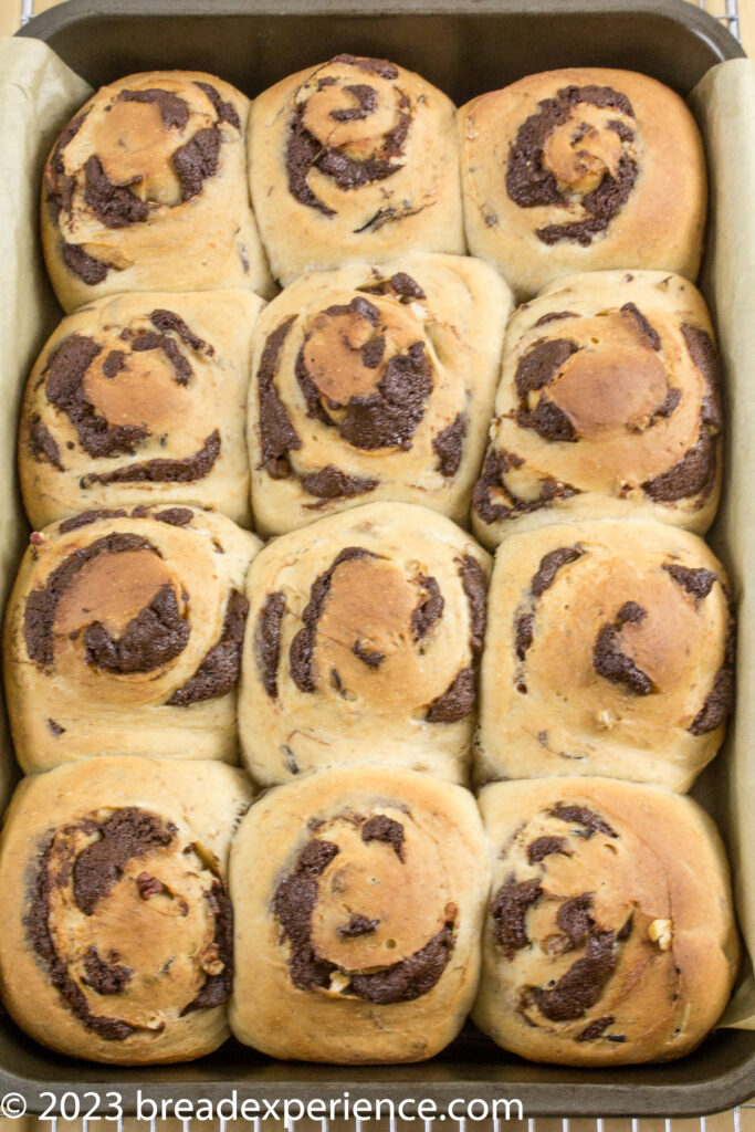 Baked Sourdough Banana Spelt Sweet Rolls 