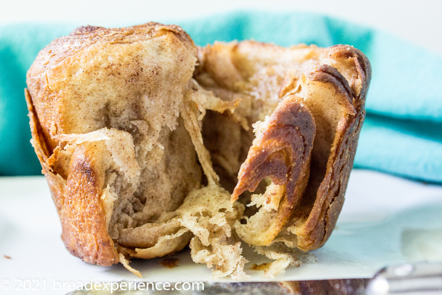 Soft and buttery inside of cruffin