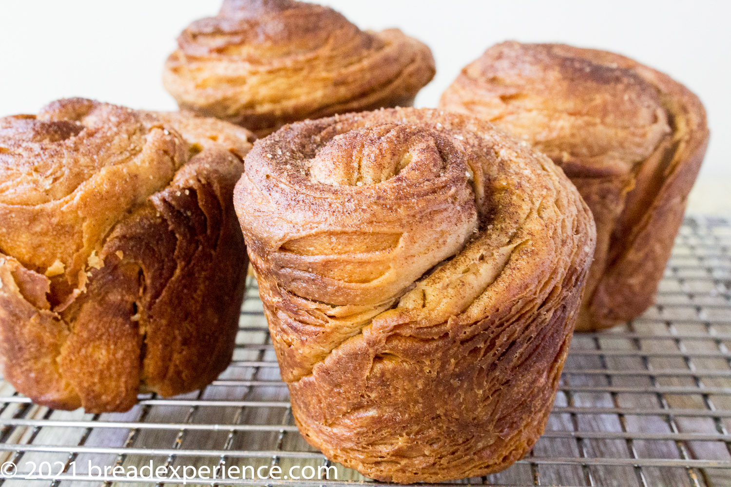 Cruffins cooling on the rack