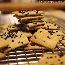 Sourdough Einkorn and Barley Crackers