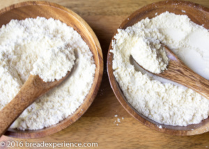 Flour milled from Einkorn.com and Jovial Foods Einkorn Grains