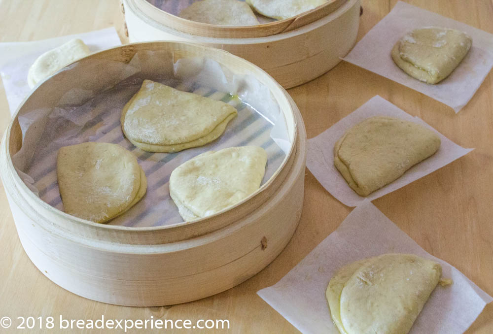 Sourdough Bao Buns ready for the steamer