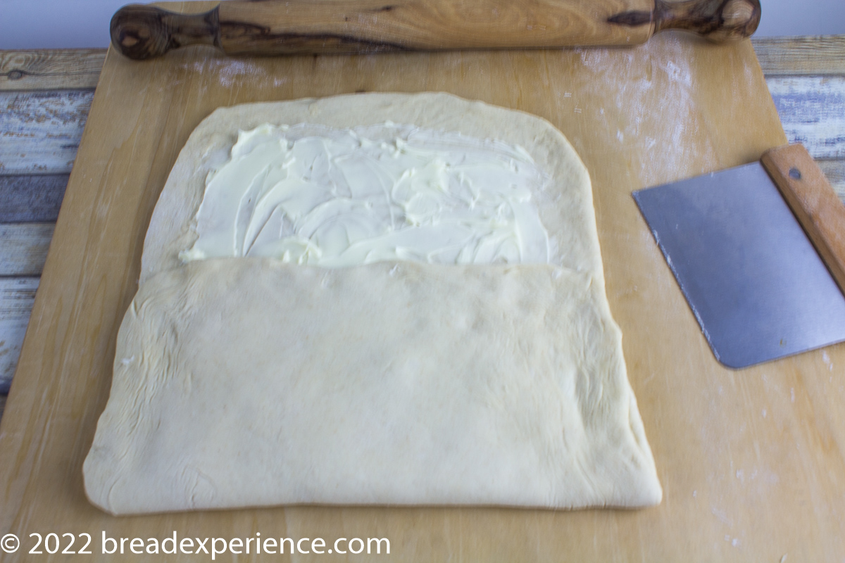 dough is folded into thirds