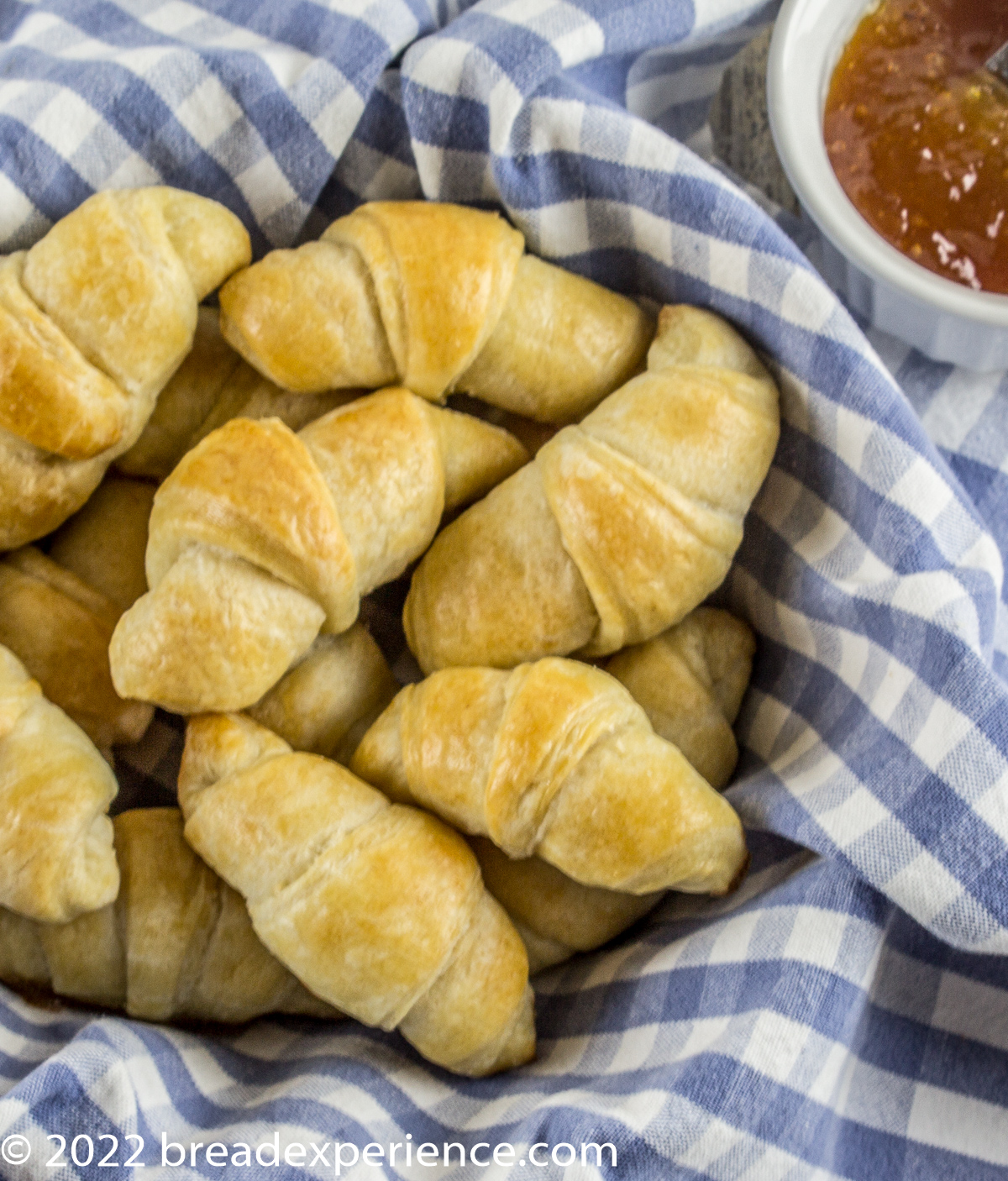 Flaky Sourdough Crescent Rolls served with Pineapple Marmalade