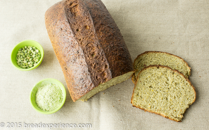 Sourdough Green Pea and Matcha Bread