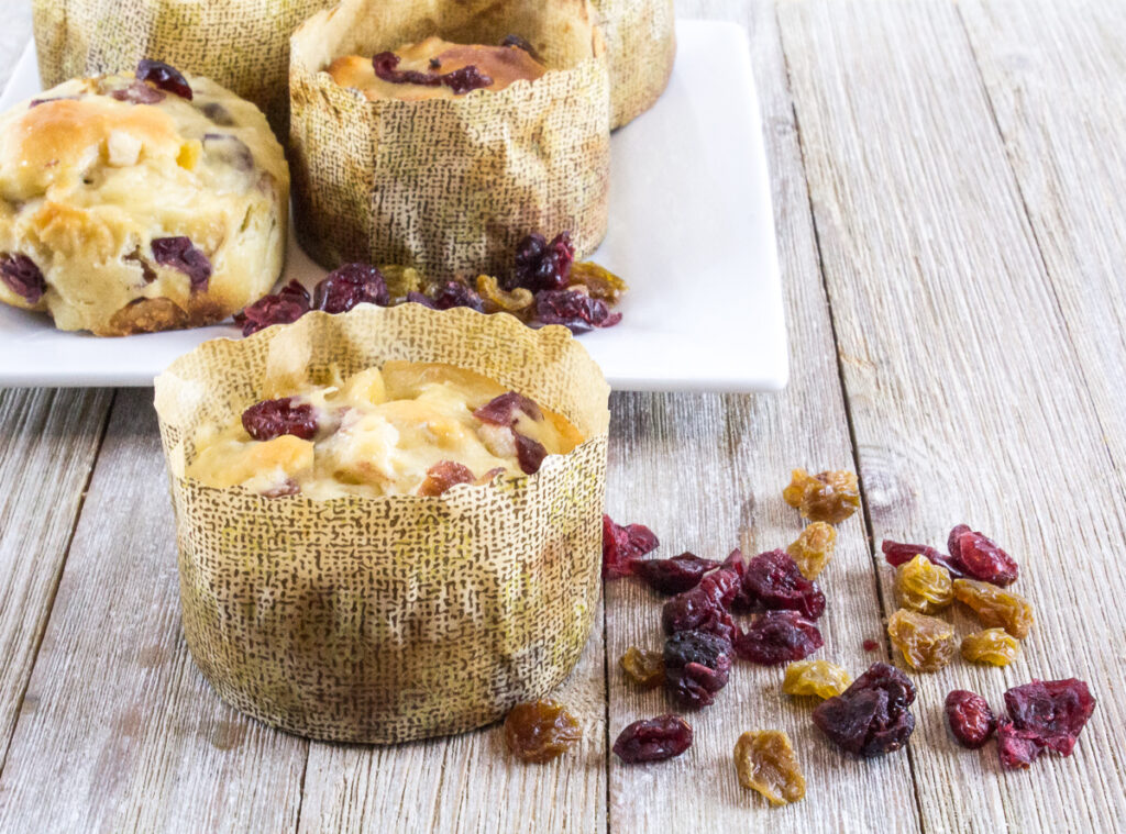 Sourdough Panettones with Cranberries and Raisins