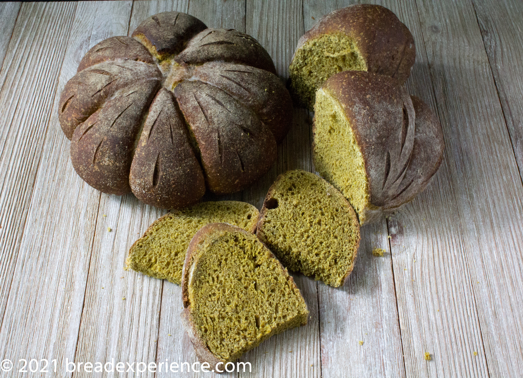 Pumpkin loaf made with buckwheat and tumeric