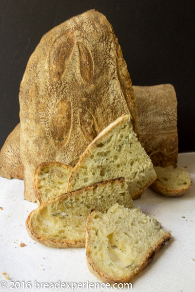 rosemary spelt semolina pain au levain