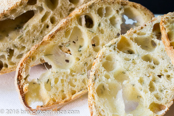 rosemary spelt semolina pain au levain crumb structure