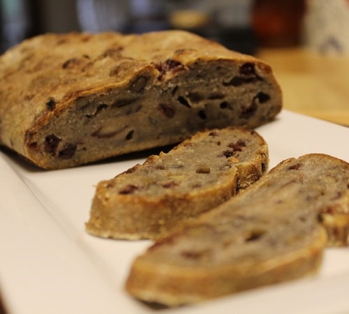 sourdough-rye-raisins-cranberries gummy interior