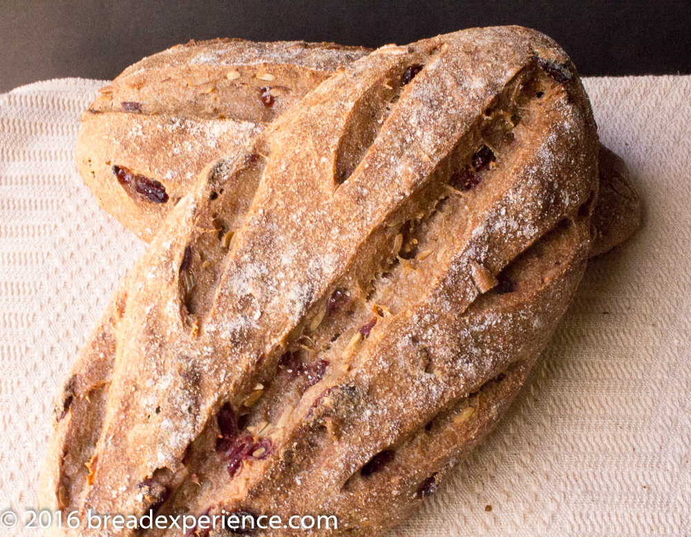 Seeded Sourdough Cranberry Spelt Loaves