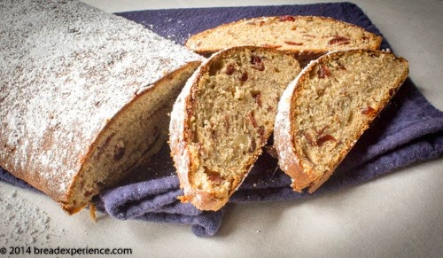 sourdough spelt stollen crumb shot