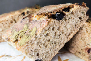 Sourdough Rosemary Blueberry Loaves Crumb