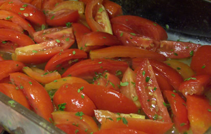 tomatoes tossed with herbs