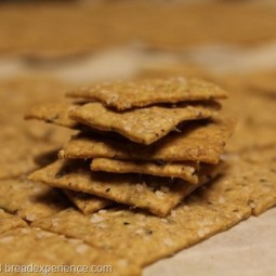 whole wheat sourdough herb crackers