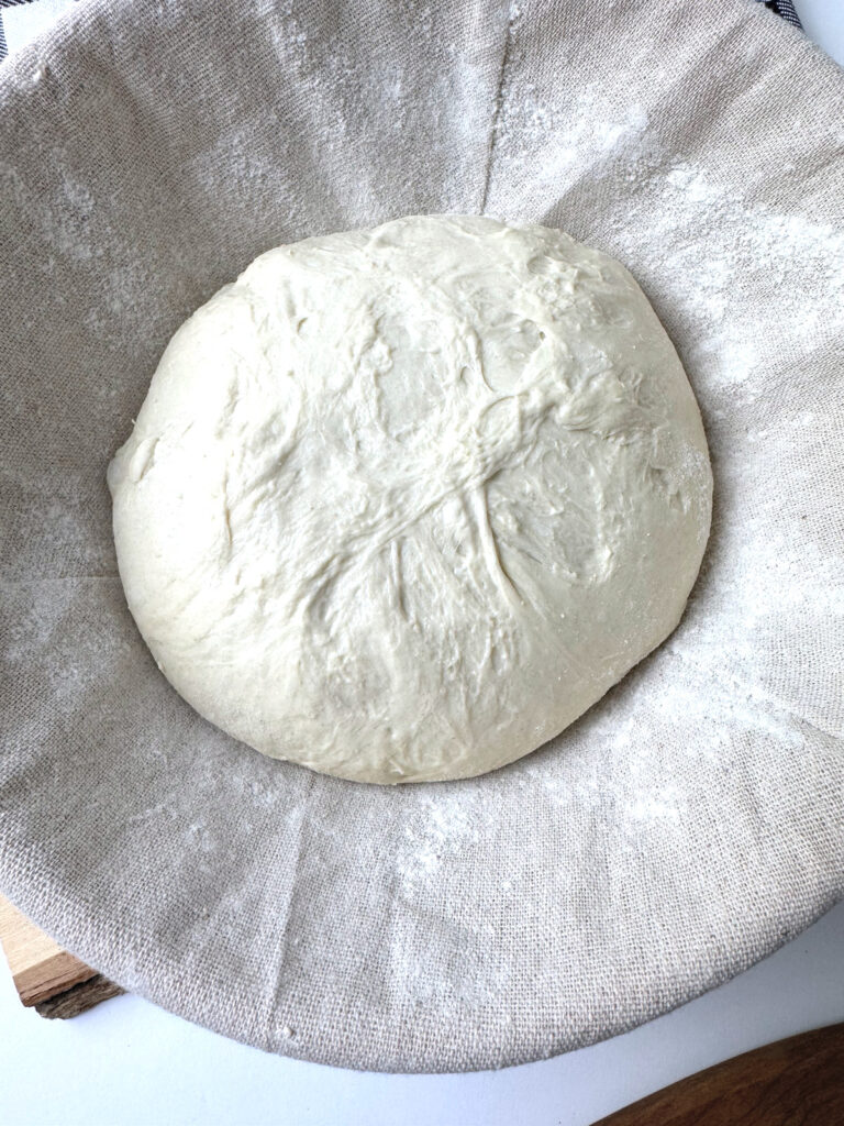 Basic Sourdough Loaf after shaping and before cold bulk ferment