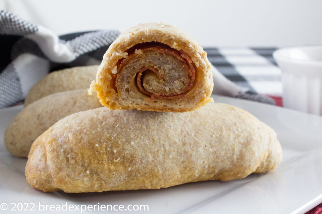 Sourdough Pepperoni Rolls with Spelt and Rye